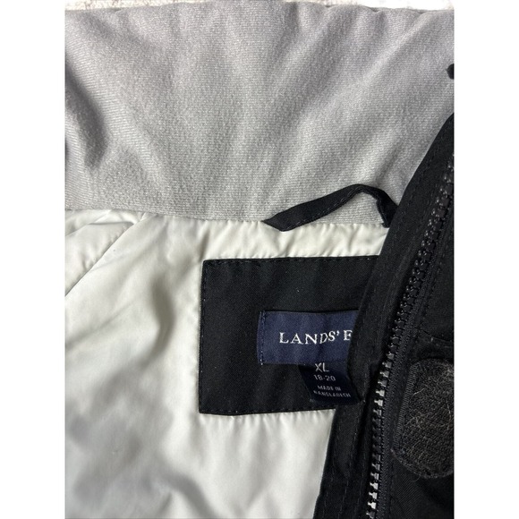 Men’s Black Land’s End XL 18-20 Coat - Picture 2 of 6